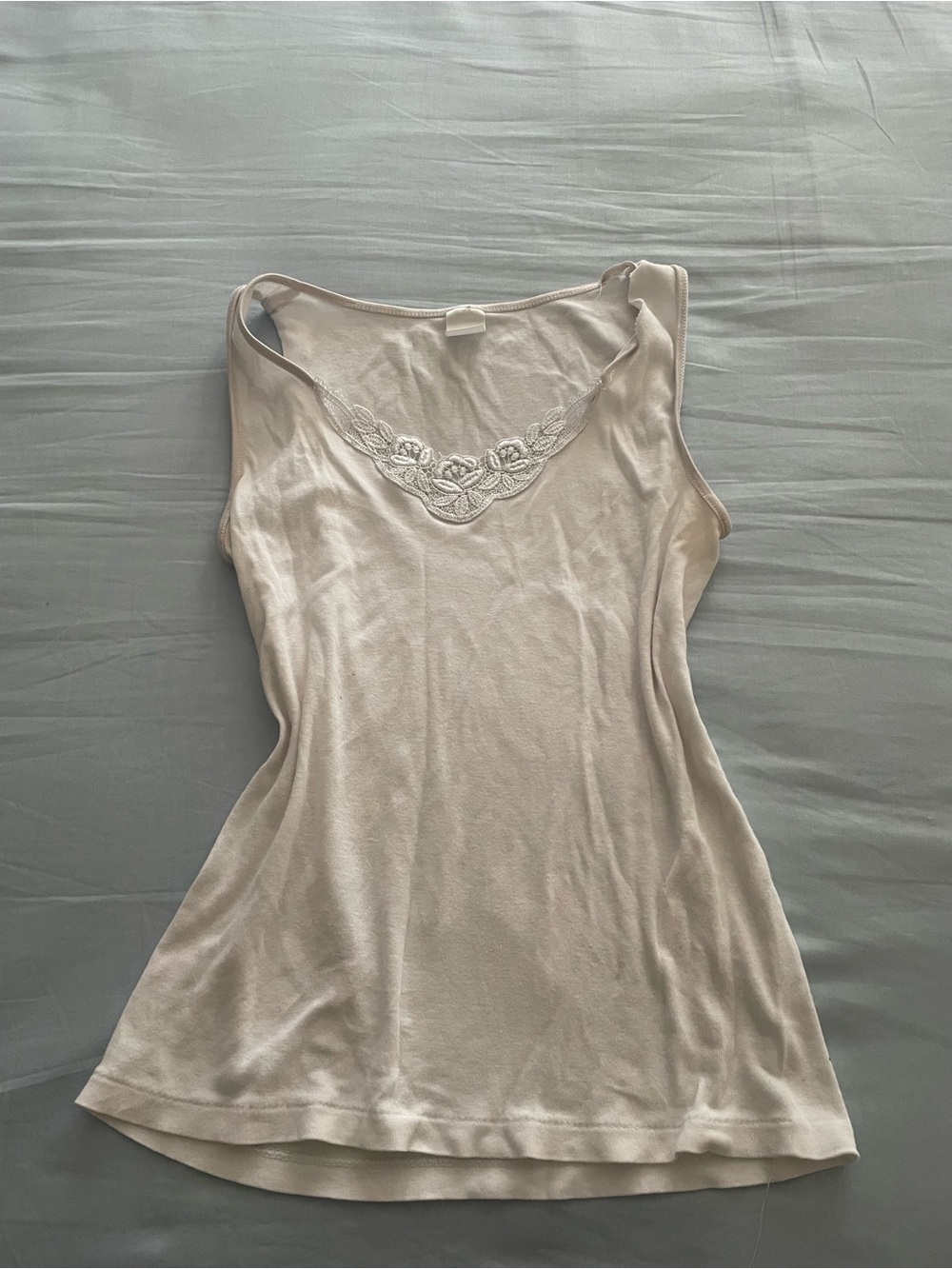 lace trim cami / tank top
